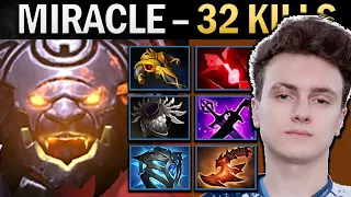 Axe Dota Gameplay Miracle with 32 Kills and Rattlecage