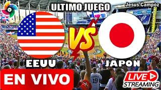 EEUU vs Japon EN VIVO hoy FINAL clasico mundial beisbol 2023 donde ver USA v JAPAN resumen 21 marzo