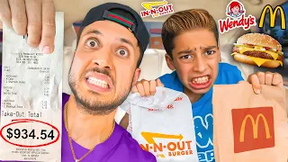 LETTING The Person in FRONT of us DECIDE what we EAT for 24 hours!! | The Royalty Family