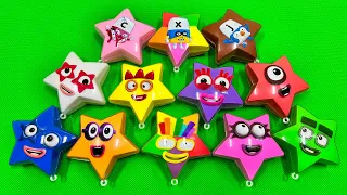 Numberblocks - Looking Red Star CLAY! Alphablocks Satisfying SLIME ASMR