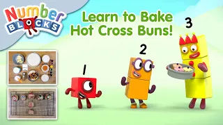 @Numberblocks - Learn to Make Hot Cross Buns | Blocks Bake | Happy Easter 🐣