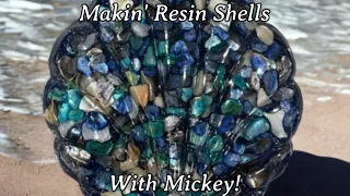 #430 Abalone Seashell Trinket Resin Box With Mickey!