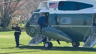 President Biden walks out of the Oval Office to Marine One on March 9, 2023