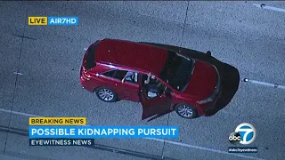 Chase: Suspected kidnapping suspect flees from authorities in LA, OC counties | ABC7