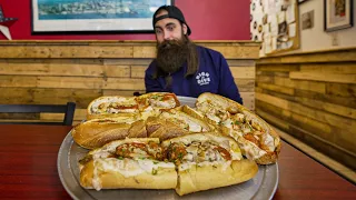 "HE'S SKINNY AS A RAIL!"...AMERICA'S PIE'S ITALIAN SANDWICH CHALLENGE | PHILLY EP.2 | BeardMeatsFood