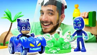 ¡Los Héroes en Pijama y el Ninja Nocturno! Vídeos de juguetes PJ Masks en español.