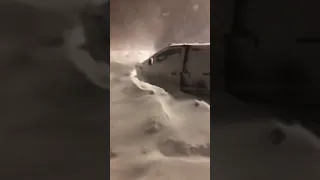 Truck Gets Stuck After Hitting a Wall Of Snow - 1176216