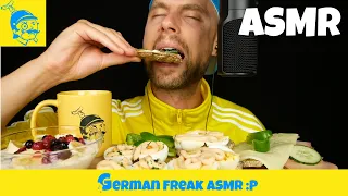 ASMR CRUNCHY SWEDISH BREAKFAST eating 🇸🇪🇩🇪 - GFASMR