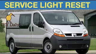 Service light reset Vauxhall Vivaro / Renault traffic MKII