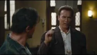 The Expendables In The Church (Arnold and Bruce Scene)