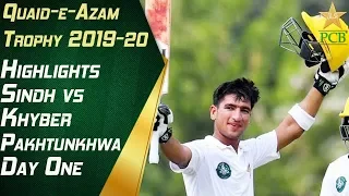 Highlights | Sindh vs Khyber Pakhtunkhwa Day One | Quaid-e-Azam Trophy 2019-20