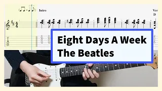 Eight Days A Week - The Beatles Guitar Cover With Tab