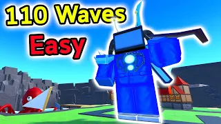 Sinister ที่เก่งกว่า Godly ผ่าน Endless 110 Wave สบายมาก Roblox Toilet Tower Defense