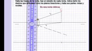 Recta oblicua - Sistema diédrico - 1ºBACH