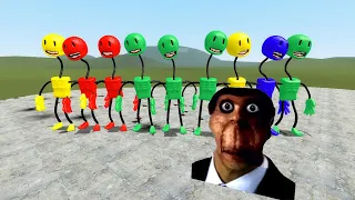 OBUNGA VS GREEN GUY COLORS 3D NEXTBOTS in Garry’s Mod!