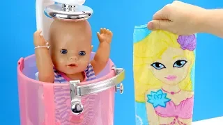 Выращиваем ПОЛОТЕНЦЕ Принимаем ДУШ Кукла Пупсик #Бебибон Играет в Игрушки Косметика Для девочек