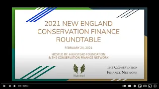 2021 New England Conservation Finance Roundtable