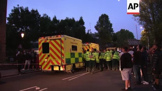 Firefighters battle London tower block fire