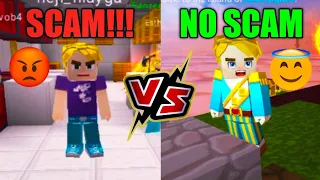 SCAM😡 VS NO SCAM😇 Party Trade in Sky block (Blockman go)