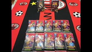 PANINI FIFA 365 2024 - MECZ REAL M. vs BARCELONA - UNBOXING 10 SASZETEK - KTO WYGRAŁ???