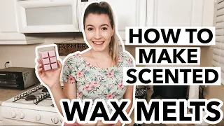 MAKE WAX MELTS WITH ME! How To Make Scented Wax Melts/Tarts At Home | Candle Business 2020