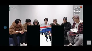 bts reaction to couple on ice
