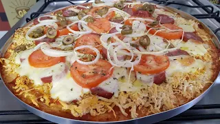 Pizza De Liquidificador (sem glúten e sem leite, sem lactose) tá delicia, tá gostoso #celiacos