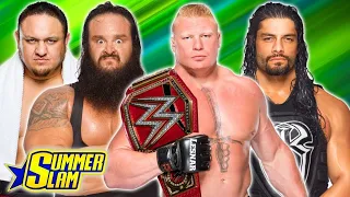 Roman Reigns Vs Brock Lesner Vs Samaoa Joe Vs Brown Strowman || Fatal 4 way Match || Full HD.