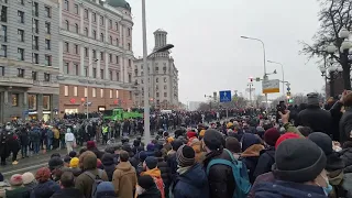 МИТИНГ В МОСКВЕ !!! МОСКВА ПОЕТ ХОРОМ ПЕСНЮ ЦОЯ ПЕРЕМЕН !!! ЖЕСТЬ НА УЛИЦАХ !!! 23 января 2021