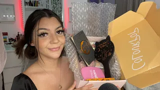 ASMR colourpop haul | makeup tapping