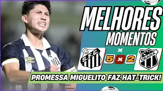 MIGUELITO NÃO JOGA, ELE DÁ AULA! SANTOS 5 X 2 CEARÁ | MELHORES MOMENTOS | BRASILEIRÃO SUB-20 2024