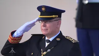 Prince Albert II of Monaco decorate guards on Monaco's national day 2022