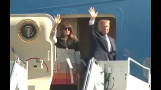 Trumps Arrive At Yokoto AFB Japan