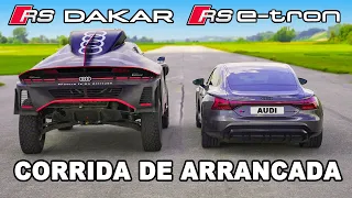 Audi RS e-tron GT vs RS Q e-tron: CORRIDA DE ARRANCADA