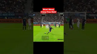 Wow! L. Messi Crazy Free Kick! - Marseille vs PSG - PES 2021