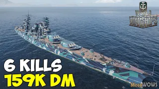 World of WarShips | Sinop | 6 KILLS | 159K Damage - Replay Gameplay 4K 60 fps