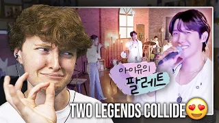 TWO LEGENDS COLLIDE! (j-hope & IU Perform 'Equal Sign' on In The Palette | Reaction)