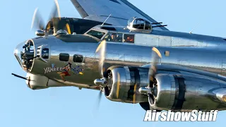 WWII Warbird Flybys (Part 2) - No Music! - Yankee Air Museum's "Friday Night Flights" Aug 2020