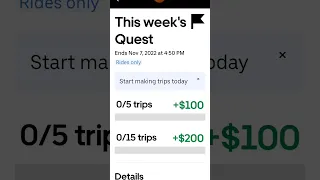 UBER QUEST 20TRIPS💲300 rides only