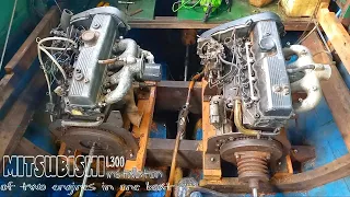 the addition of 2 units of mitsubishi L300 engines on wooden boats