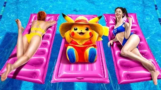 Meu Pokémon desapareceu no parque aquático! Como pegar um Pikachuchu! Pokémon na vida real!