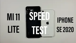 Xiaomi Mi 11 Lite vs Iphone SE 2020 Speed Test