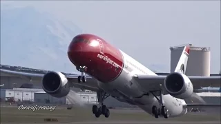 1st Norwegian Boeing 787-9 Dreamliner Delivery Flight Feat. Greta Garbo @ KPAE Paine Field