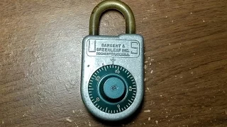 How to open Sargent and Greenleaf 8088 lock