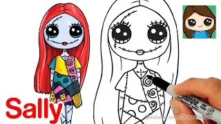 How to Draw Sally Easy | The Nightmare Before Christmas