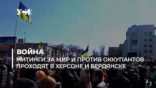 Митинги против российских оккупантов в Херсоне и Бердянске