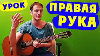 Гитара и правая рука: ПОДРОБНЫЙ УРОК 🎸 бой для новичков