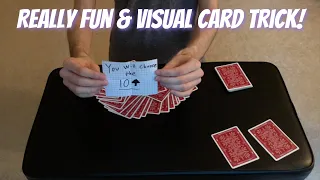 Addition Prediction - VISUAL & Surprising Card Trick Performance/Tutorial