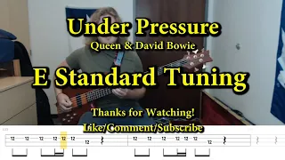 Under Pressure - Queen & David Bowie (Bass Cover with Tabs)