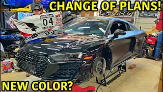 Rebuilding A Wrecked 2020 TWIN TURBO Audi R8 Part 7!!!